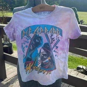 Def Leppard child,  x-size small, tie-dye T-shirt.